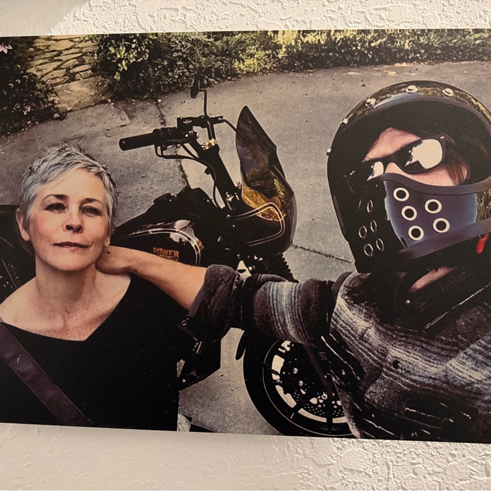 Norman Reedus autographed metal hanging picture The Walking Dead
